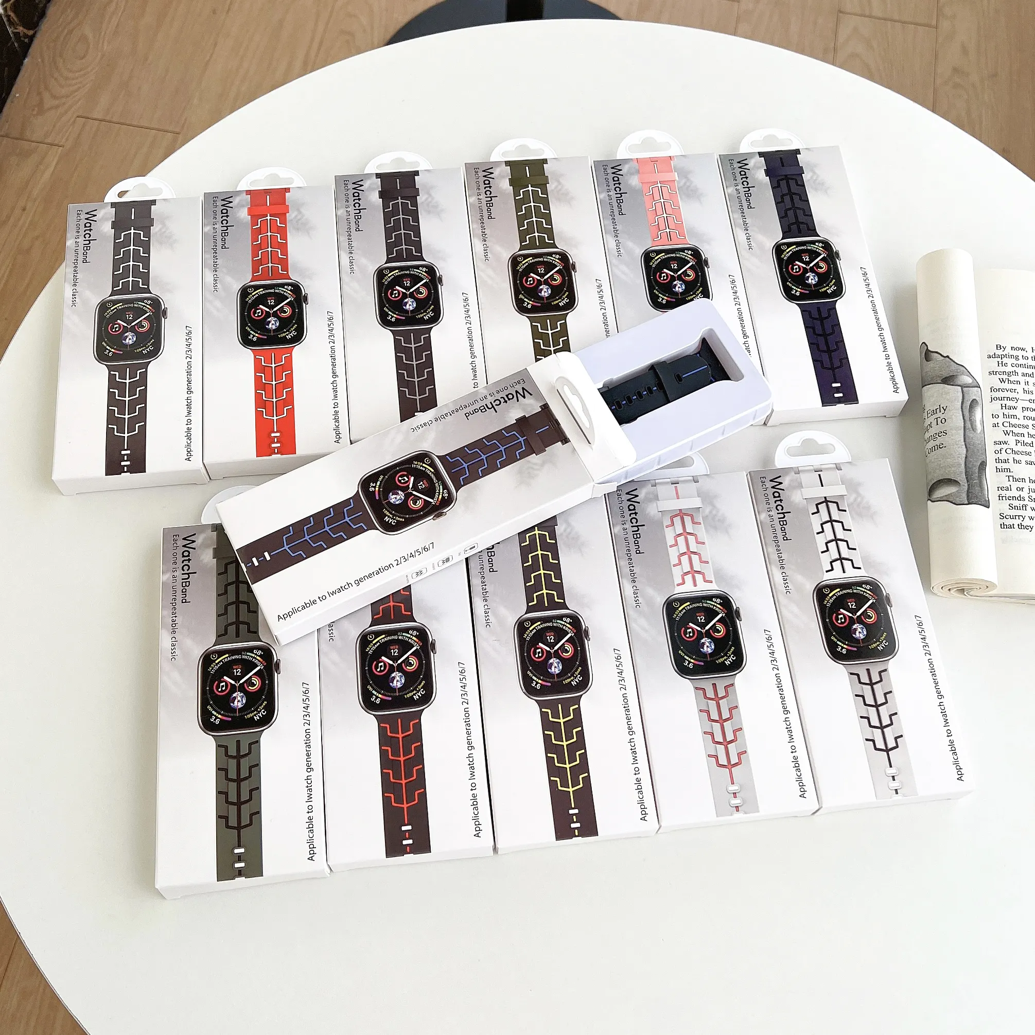 Gummi armband Apple Uhren armband Sport neues Design Silikon Slap Band Wunder Uhren armband für Apple Watch Armband Armband