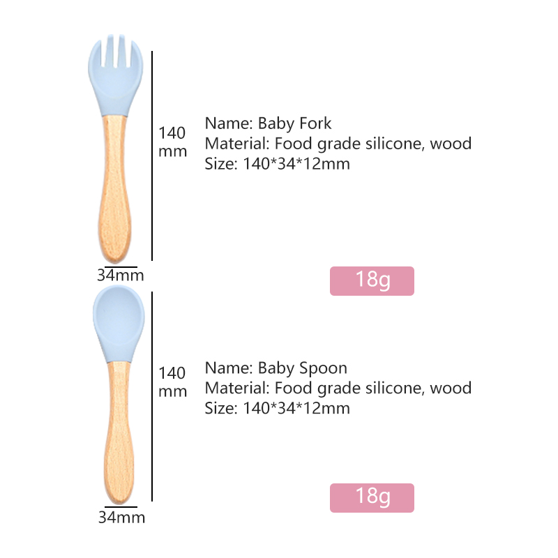 Sky Blue-Baby Spoon Fork