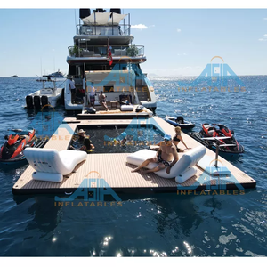 4M x 10m空气漂浮充气豪华海洋游泳池，带游艇假期安全网 - Product Image 6