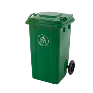 Contenedor de basura de plástico de gran tamaño de 100l, cubo de basura de reciclaje con 2 ruedas, cubo de basura de reciclaje - Product Image 1
