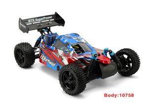 94106 Nitro RC багги 2,4 г 1/10 шкала пульт дистанционного управления автомобиля с высококачественным газовым нитродвигателем включает в себя зарядное устройство для камеры - Product Image 6