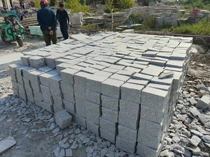 Khối lập phương tấm piapple chia đá granit Trắng - Product Image 3