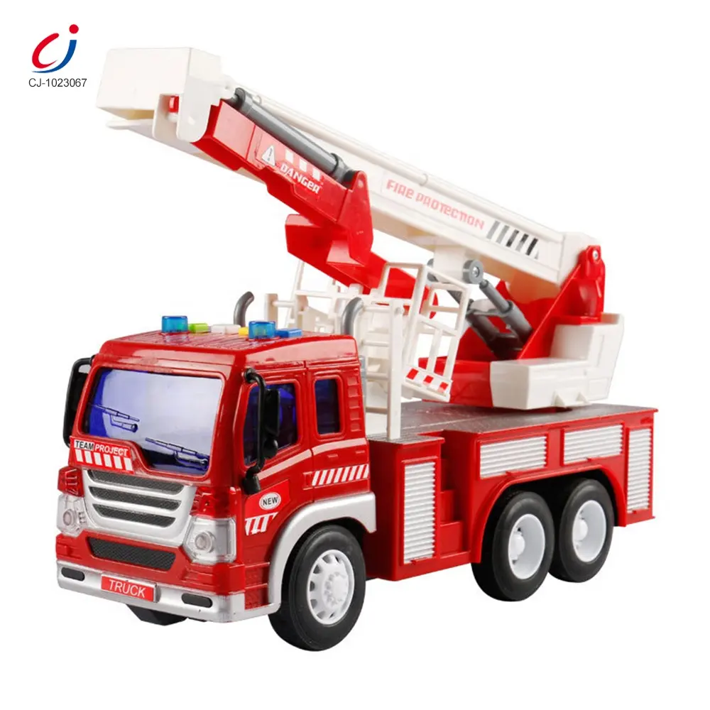 Nouveau modèle de camion de pompiers électrique, échelle 1/16, jouet en plastique,