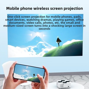 Mini proyector doméstico X8 HD 1080P con lámpara LED 2G RAM Android 9 Fuente De la misma pantalla Fuente popular inalámbrica portátil - Product Image 3