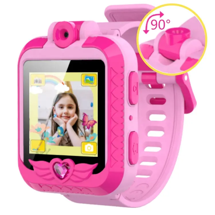 W23 2023 Custom Ce Rohs Kids Smart Watch Met Games Flip Camera Educatief Speelgoed Horloge Kind Voor Jongens Meisjes Kinderen