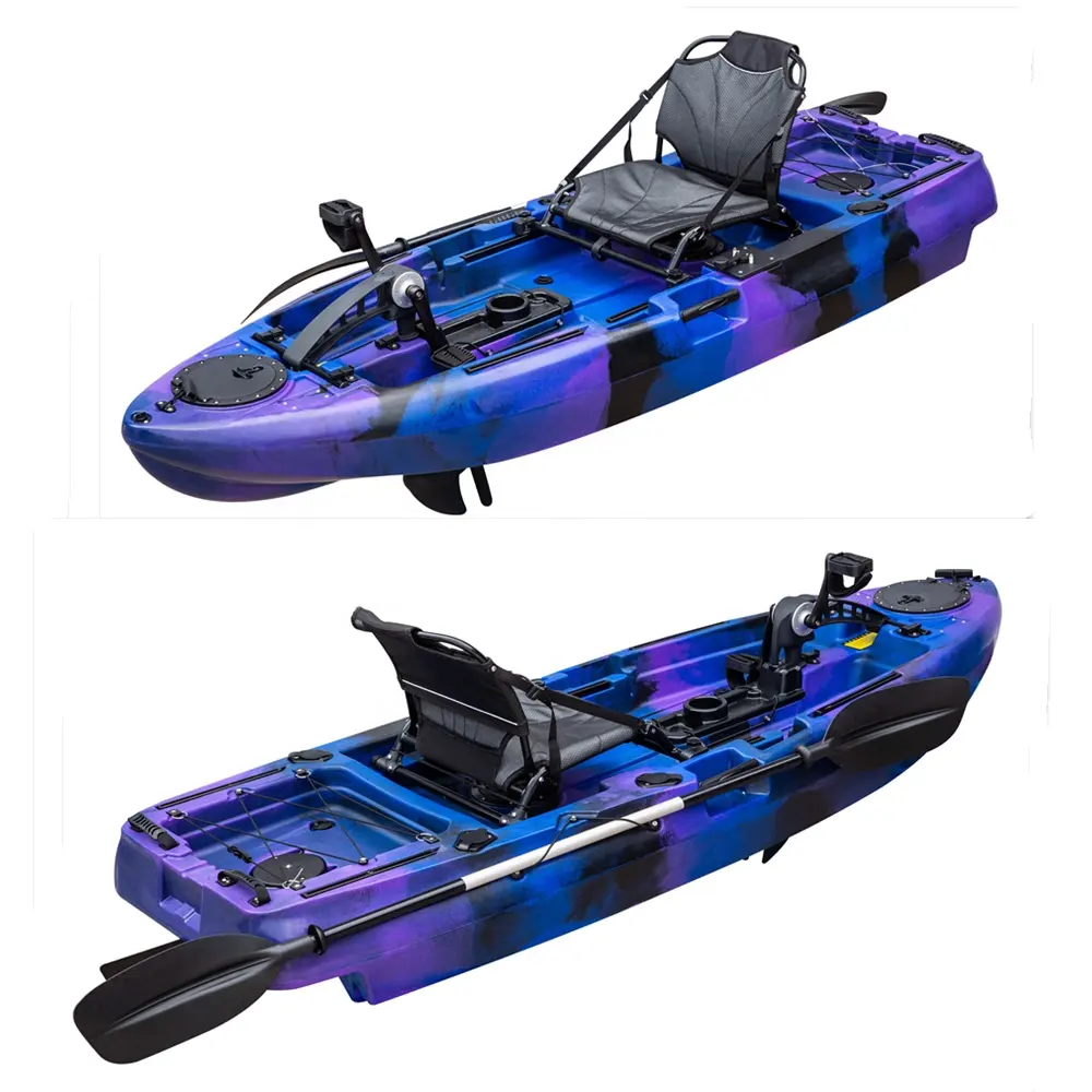 LSF-kayak de pesca con pedales pequeños, nuevo kayak de pesca con timón