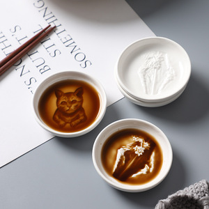 จานรองแก้วพอร์ซเลนทรงสี่เหลี่ยมสองช่องสำหรับร้านอาหาร - Product Image 4