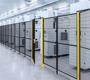 Magazzino isolamento netto quadrato-foro in metallo saldato rete divisoria recinzione tagliata e piega recinzione divisoria officina - Product Image 1
