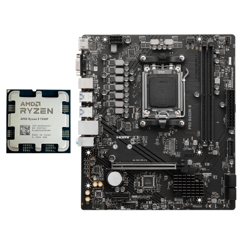 MSI PRO B650M-B Motherboard+Core R5 7500F