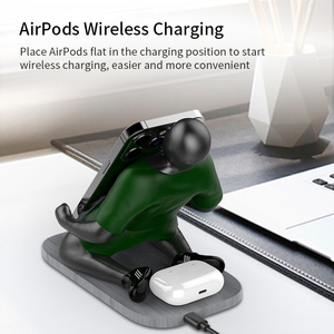 <strong>2</strong> <strong>in</strong> <strong>1</strong> 15W Fast Wireless Charger and Night Light Cell Phone Holder Multi-Function for IPhone/Samsung and for AirPods 9V/2A Input - Product Image 4