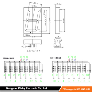 2.3&quot; Single Digit RGB 7 Segment <strong>Led</strong> Display 1 Digital - Product Image 3