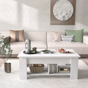 Combohome oem אוכל סלון חדר מרובע רב תכליתיים מרובע שולחן גובה עץ מתכוונן מרכז להרים שולחן קפה