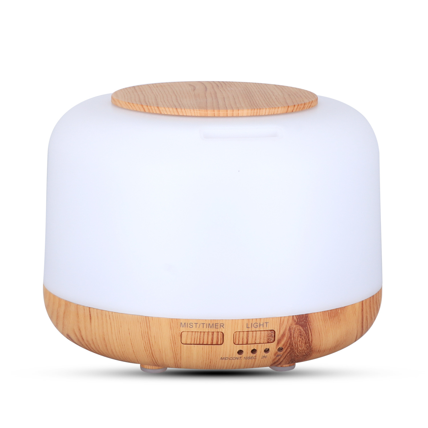 Blanc en haut, grain de bois foncé en bas