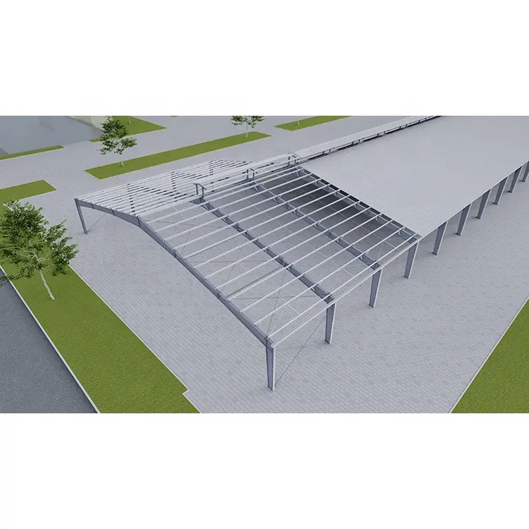 Estructura de acero prefabricada Edificio de granja avícola Cobertizo Diseño de Casa de pollo Edificio de marco de metal prefabricado