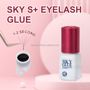 <span class=keywords><strong>S</strong></span> + gökyüzü tutkal 5ml özel etiket 1-2s kuru gökyüzü kırmızı şapka kirpik tutkal değişim şişe ve kap Lashes yapıştırıcı