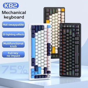 K82 82-клавишная многофункциональная механическая клавиатура с горячей подменной подсветкой, совместимая с Windows Mac - Product Image 5