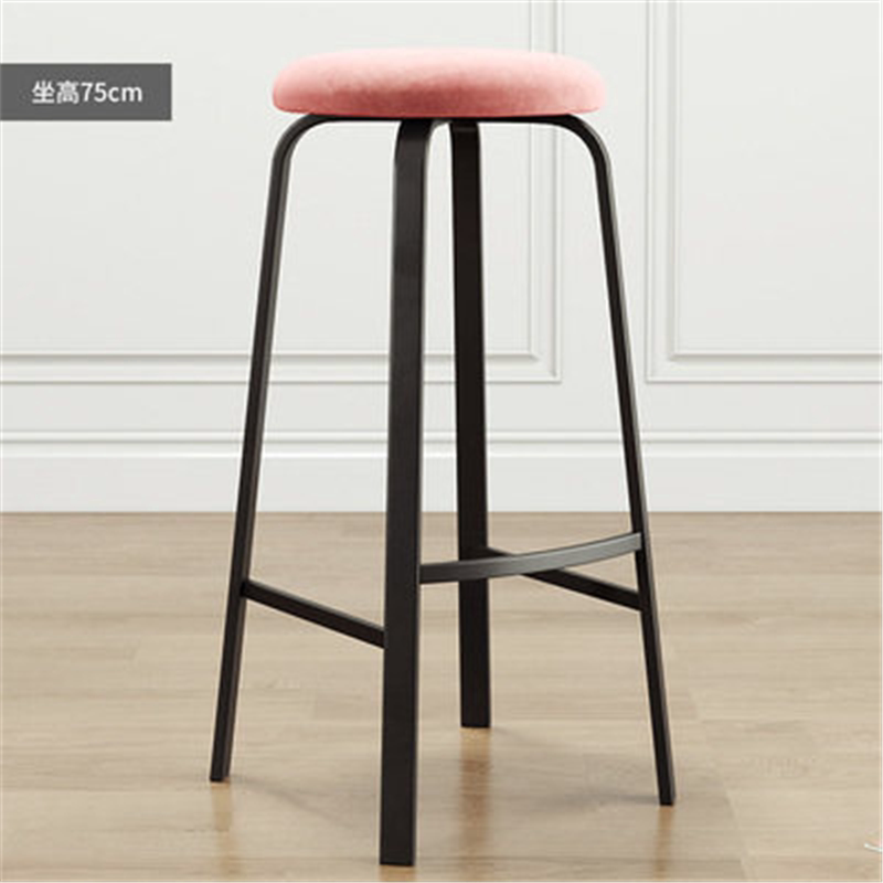 75 cm height-pink velvet cushion