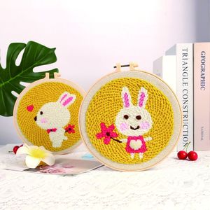 DIY Landscape <strong>and</strong> Cartoon Embroidery Kits for Kids Beginner, Rug Hooking <strong>Crafts</strong> Knitting Embroidery Kit Punch Needle Starter Kit - Product Image 3