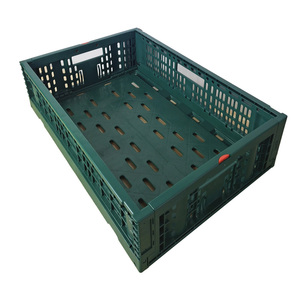 Contenedores de plástico reciclables, apilables y encajables, cajas plegables de frutas y verduras para almacenamiento logístico de cosecha agrícola - Product Image 1