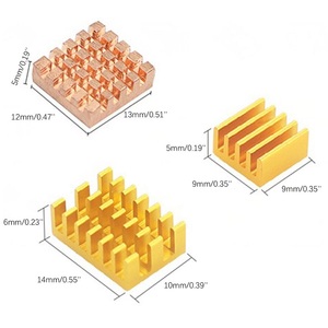 Ahududu Pi 4 Model B alüminyum soğutucu için 3 adet/takım soğutucu alüminyum - Product Image 3