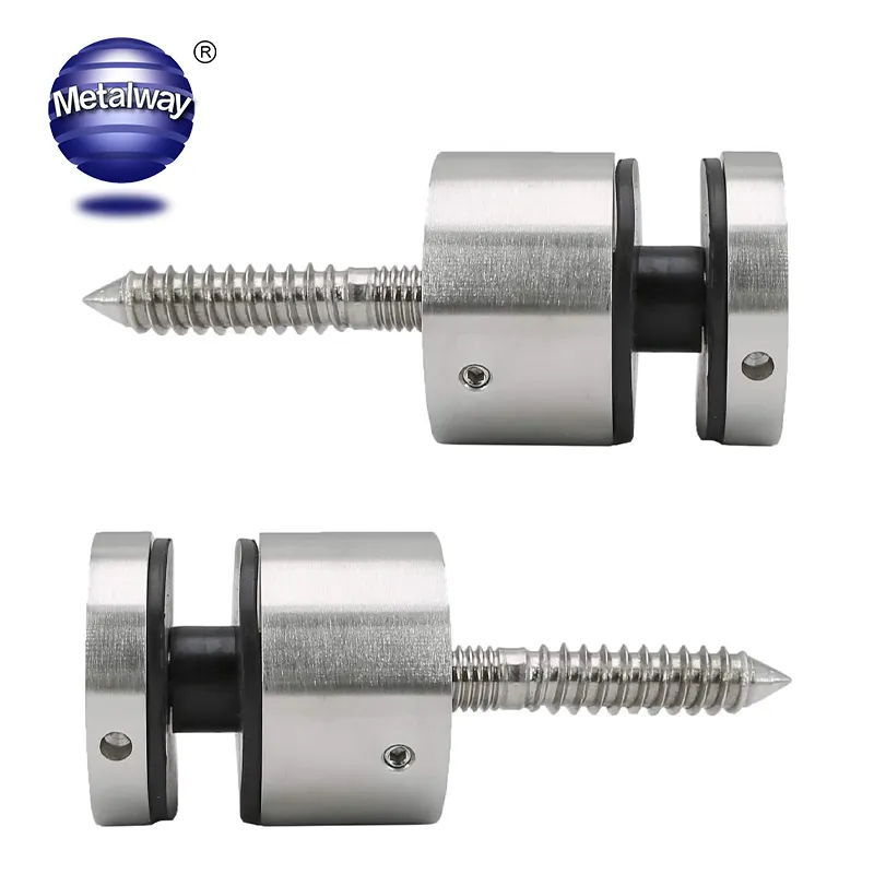 304 316 2025 Accesorios de barandilla de acero inoxidable Hardware Soporte de vidrio Separador para barandilla de vidrio