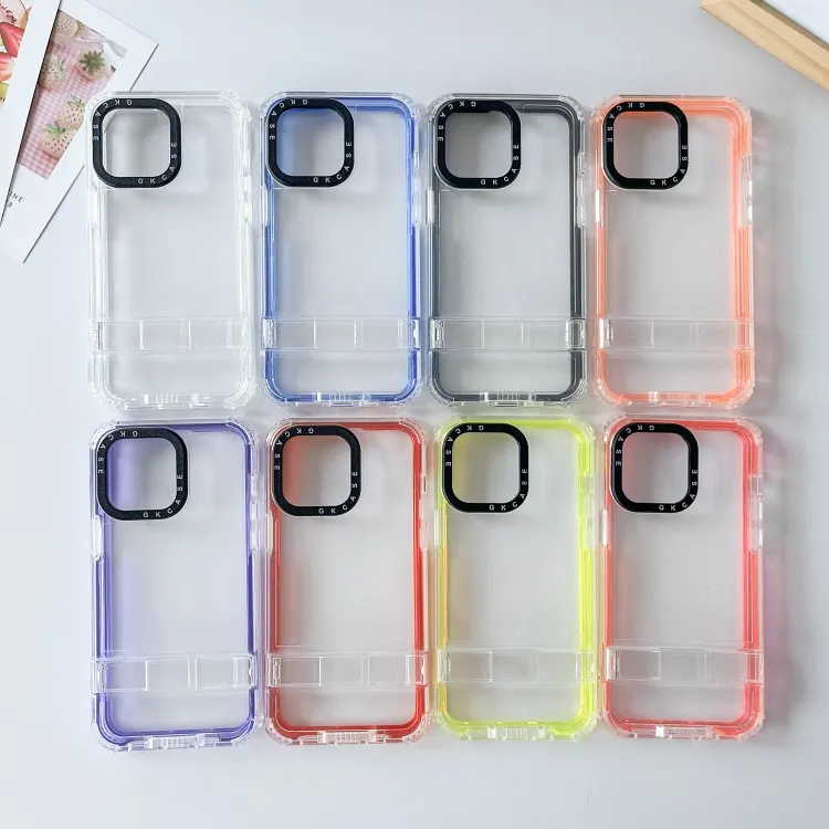 360 Photo Frame Invisible Bracket Transparent Middle Frame Cell Phone Case for iPhone for Samsung