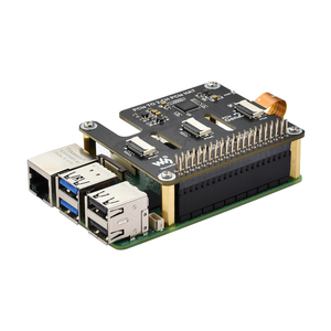 Cappello da 2 pollici per lampone Pi 5, espande i connettori PCIe FFC a 2 canali supporta l'impilamento di più cappelli PCIe - Product Image 6
