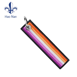 พวงกุญแจผ้าพร้อมพวงกุญแจปักสองด้านพวงกุญแจผ้าปักลาย - Product Image 5