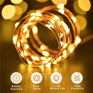 3M di alta qualità su misura 30 LED Mini filo di rame fata luci CR2032 pulsante a batteria per l'illuminazione delle vacanze - Product Image 5