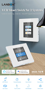 Lanbon 3 App 1 LCD akıllı anahtar Tuya akıllı yaşam Apple Homekit ve akıllı yaşam desteği ile çalışmak Google ev Alexa Siri - Product Image 2