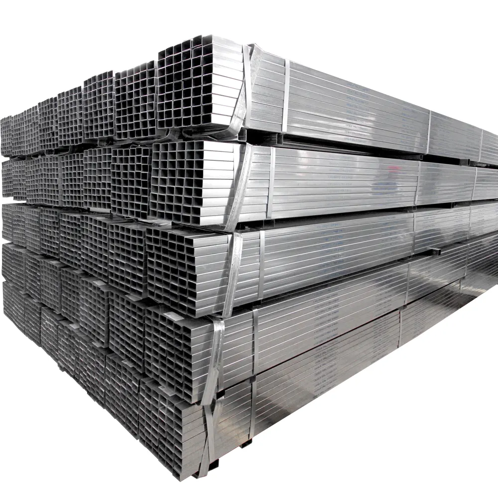 China fábrica diretamente venda a500 graus. b aço galvanizado tubo quadrado aço galvanizado seção oca com preço barato