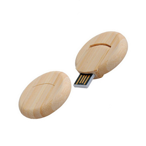 批发竹木USB 2.0闪存盘矩形卡式512MB带定制标志 - Product Image 5