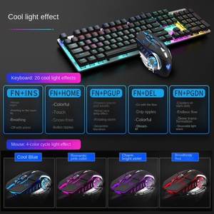 AULA T400 RGB Gaming <strong>Keyboard</strong> Set Mixed Light Blue Axis Mechanical with Mouse <strong>Combo</strong> for USB Laptop/<strong>Desktop</strong> <strong>Computers</strong> - Product Image 3