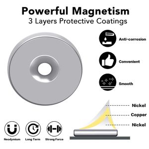 <strong>Powerful</strong> Strong N35 N52 <strong>Rare</strong> Earth <strong>Disc</strong> D25*5 D12*3 D15*3 D20*5 Round Countersunk Neodymium Magnet - Product Image 4