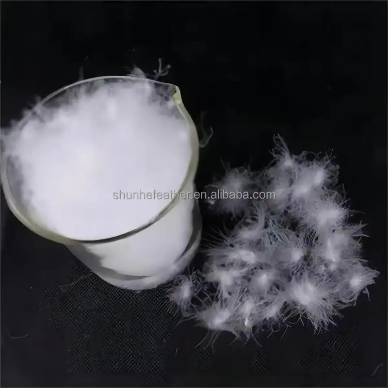 Edredón de plumón de ganso blanco puro de alta calidad al por mayor, materia prima