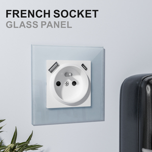French Standard DIY Function <strong>Switch</strong> Wall Sockets with Light USB <strong>Type</strong>-C <strong>Type</strong> a Outlet Phone Charging <strong>Network</strong> Made <strong>of</strong> Copper - Product Image 4