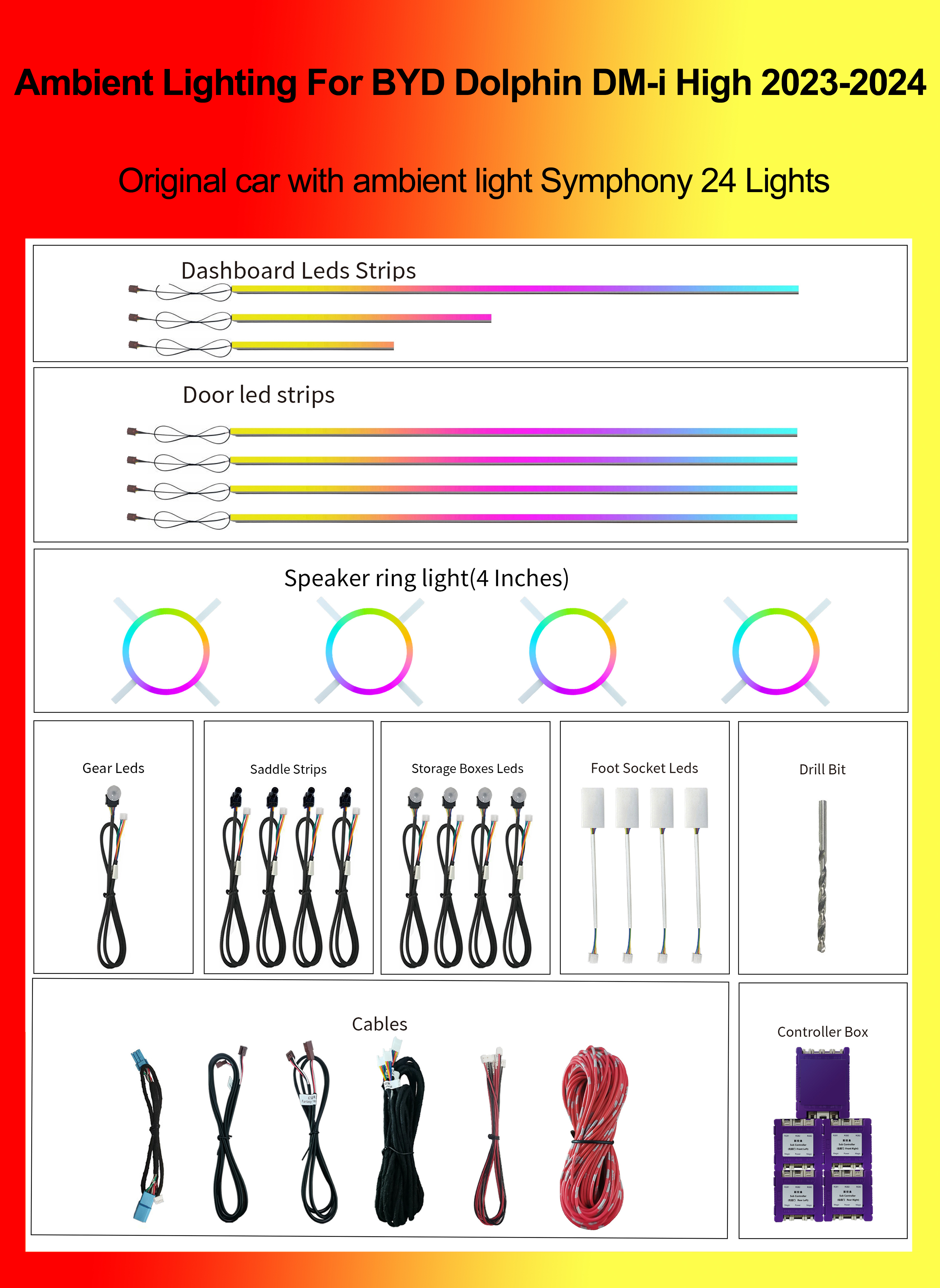 Original car with ambient light Symphony 24 Lights
