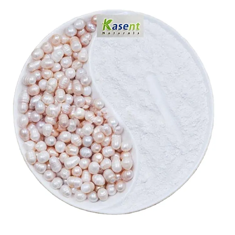 100% naturale solubile in acqua commestibile per uso alimentare polvere di perla pura ad alta purezza per la cura della pelle polvere di perla
