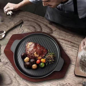 Dökme demir ızgara tava pre-seasoned dökme demir kalbur tava çift kolları dökme demir tava barbekü için herhangi bir soba üst ve tüm pişirme - Product Image 6