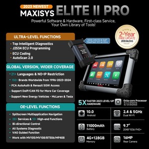 2024 Autel nuovi strumenti di diagnostica per trasmissione automatica Autel MaxiSYS Elite II Pro 2 anni aggiornamento avanzato strumenti di programmazione ECU - Product Image 2