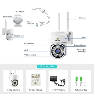 Cámara de CCTV WiFi Full HD con visión nocturna y detección de movimiento para cámara de red con sensor CMOS de seguridad para el hogar o la oficina - Product Image 4