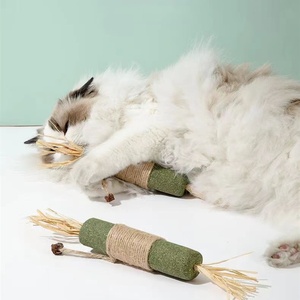 Silvervine de gran tamaño Big Mac Cat con Rafia Grass Gall Fruit y Feather Cat Teaser Molar Catnip Toy Cat Grass Stick - Product Image 6