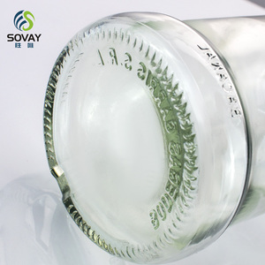 Rõ ràng vòng hình dạng chai thủy tinh 700ml 750ml <span class=keywords><strong>Vodka</strong></span> Tequila Whisky chai thủy tinh với nhôm ropp Top - Product Image 3