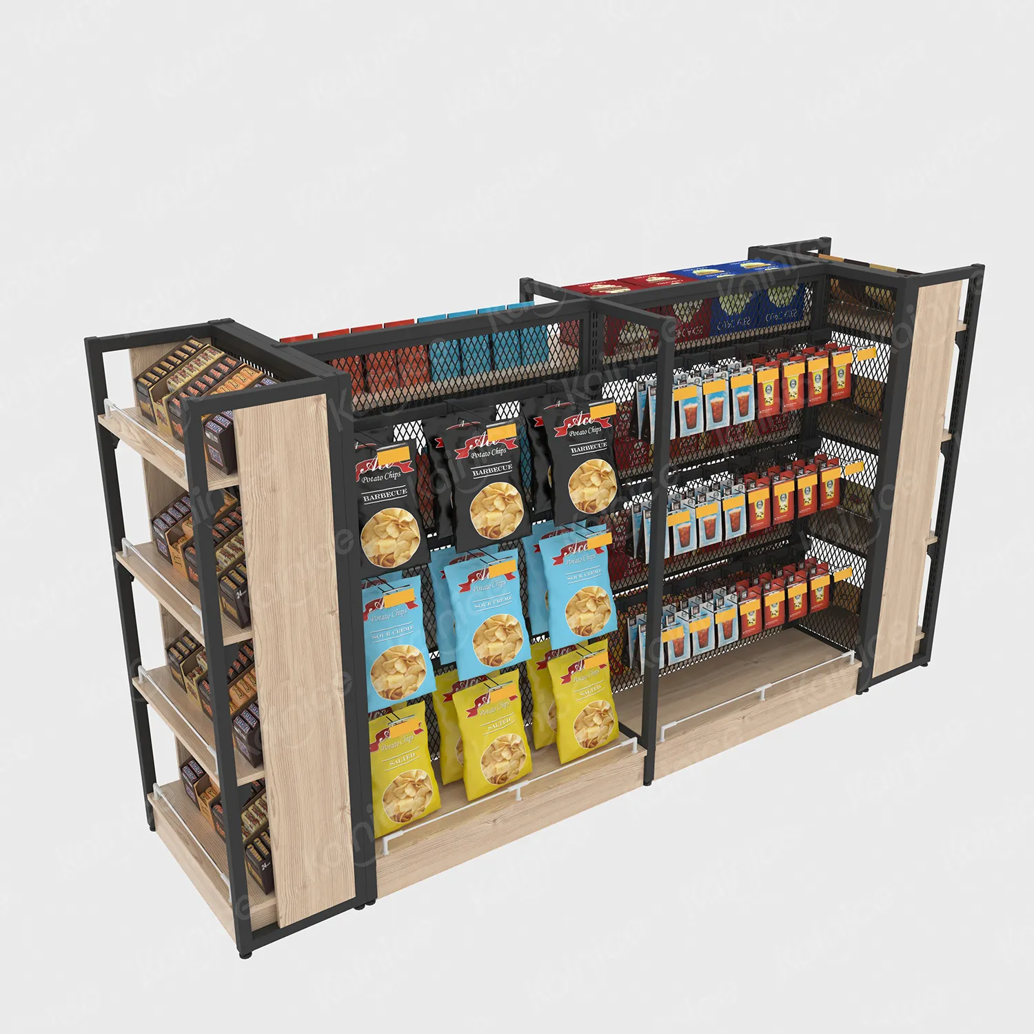 Kainice – gondole de sortie d'usine, meilleure étagère d'exposition utilisée/étagère de supermarché/support de épicerie avec support à outils