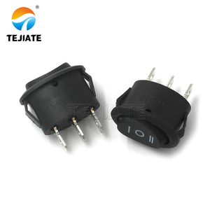 KCD7 kırmızı siyah küçük yuvarlak rocker paneli anahtarı kapalı güç anahtarı 2 pins 3 PIN 250V 6A yuvarlak kare büyük rocker güç anahtarı - Product Image 6