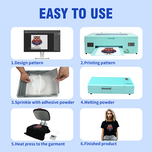 Erasmart us a3 33 ס "מ ישירות סרט מדפסת מכונת צילום ורוד xp600 סרט לחיות מחמד 13 אינץ 'מדפסת עם תנור ורוד לכל טקסטיל - Product Image 4