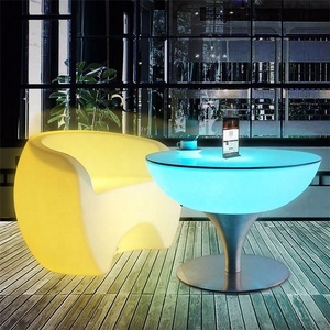 ナイトバー木製木製バーカウンターデザインL字型LEDストリップライト付き花崗岩トップ - Product Image 1
