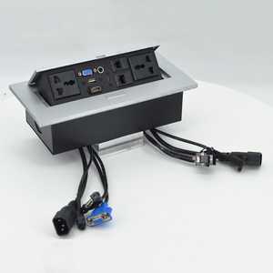 Desktop <strong>Mounted</strong> Conference Power Socket Cat6 Data Built-In Pop-Up Table Outlet <strong>UK</strong>/US/EU/Universal Standard 16A/10A - Product Image 3
