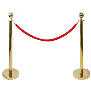 Fabrika özelleştirilmiş halat bariyer sergi performansı sahne kuyruk altın gümüş direkleri halat - Product Image 3