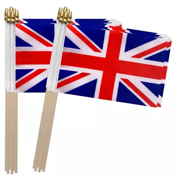 Union Jack UK drapeau britannique à main secouée petit Mini drapeau 14x21cm 8.2x5.5 pouces drapeau britannique à main ondulée